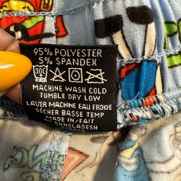 New Men’s blue pajama lounge Christmas Rapping Paper pj pants size‎ XL - Picture 6 of 7